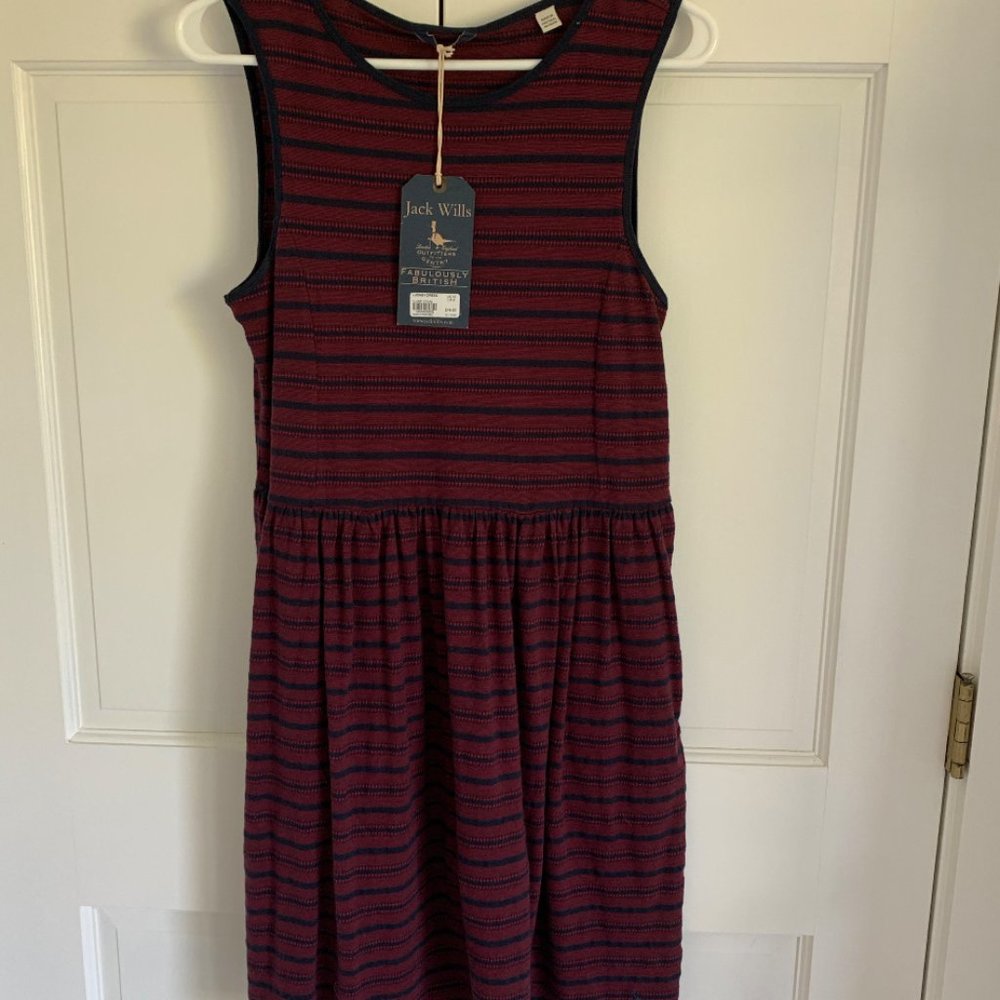 Jack Wills Red & Blue Striped Dress